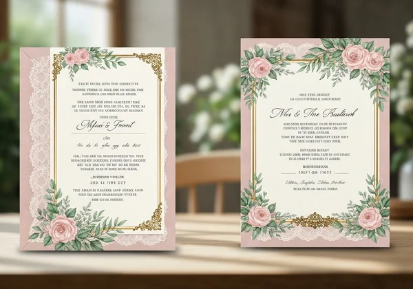 Invitation design showing cursive and simple font pairing