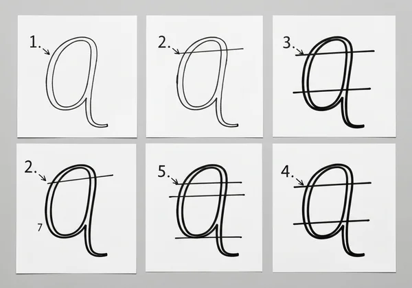 Step-by-step guide for writing lowercase cursive Q