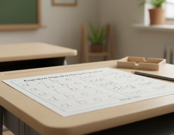 Cursive practice bridge